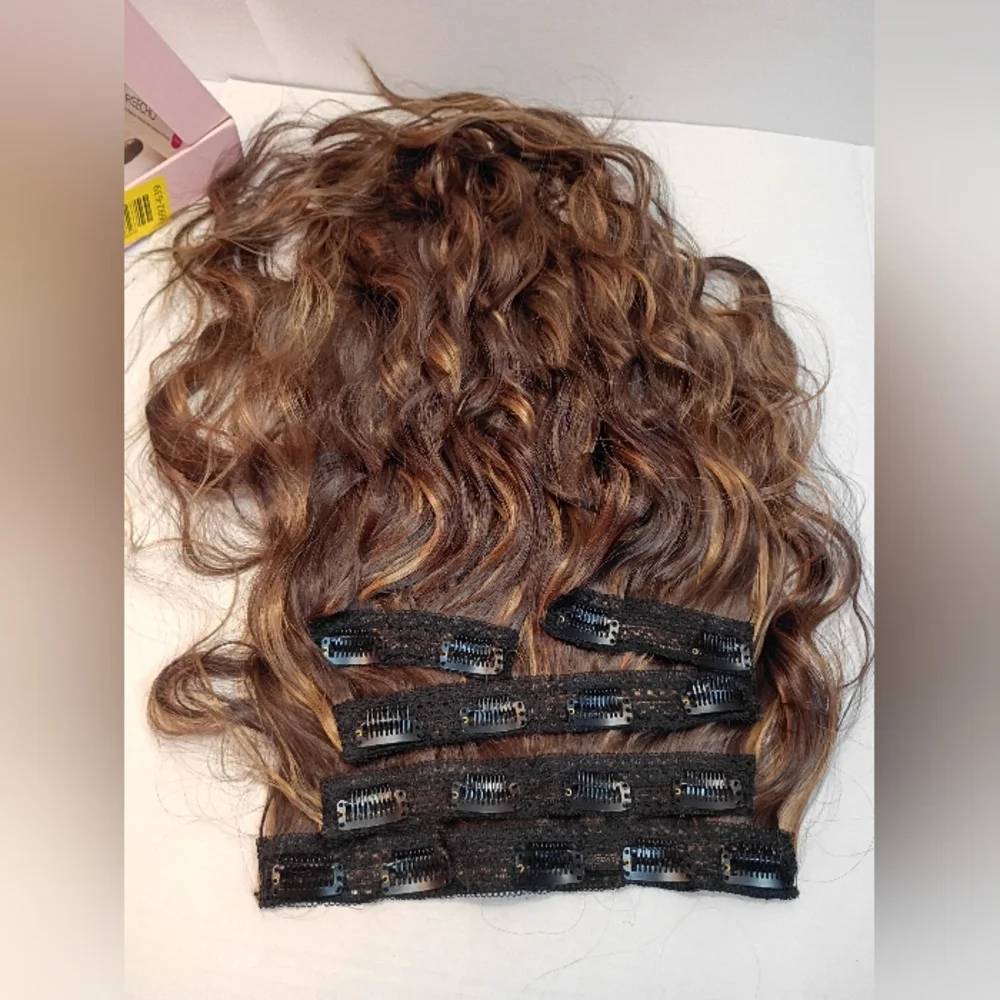 Clip in Hair Extensions, 5PCS Ash Blonde Hair Extensions 24